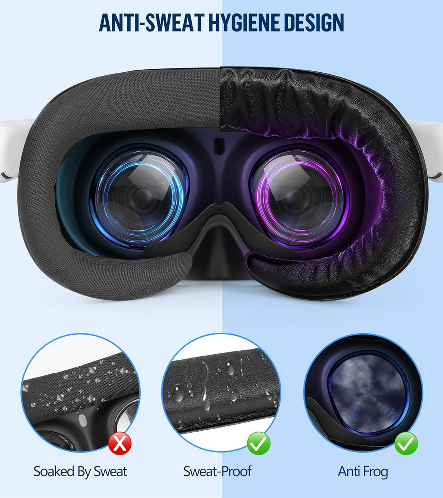 Facial Interface & Face Pad Cushion Compatible with Meta/Oculus Quest 3 Accessor