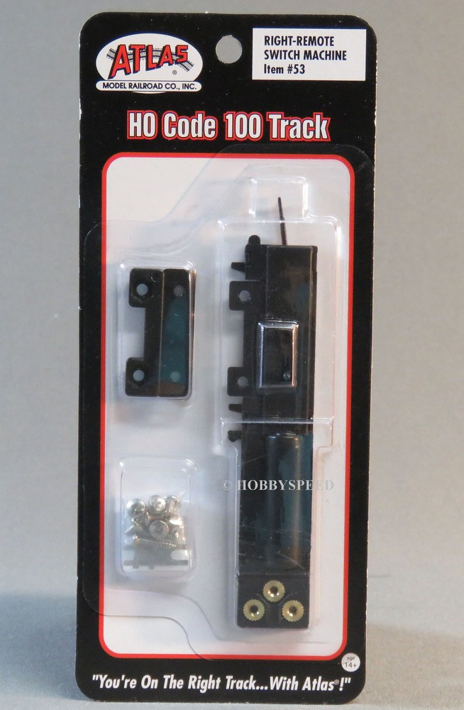 ATLAS 53 HO CODE 100 RIGHT REMOTE SWITCH MACHINE train track turn out ATL53 NEW