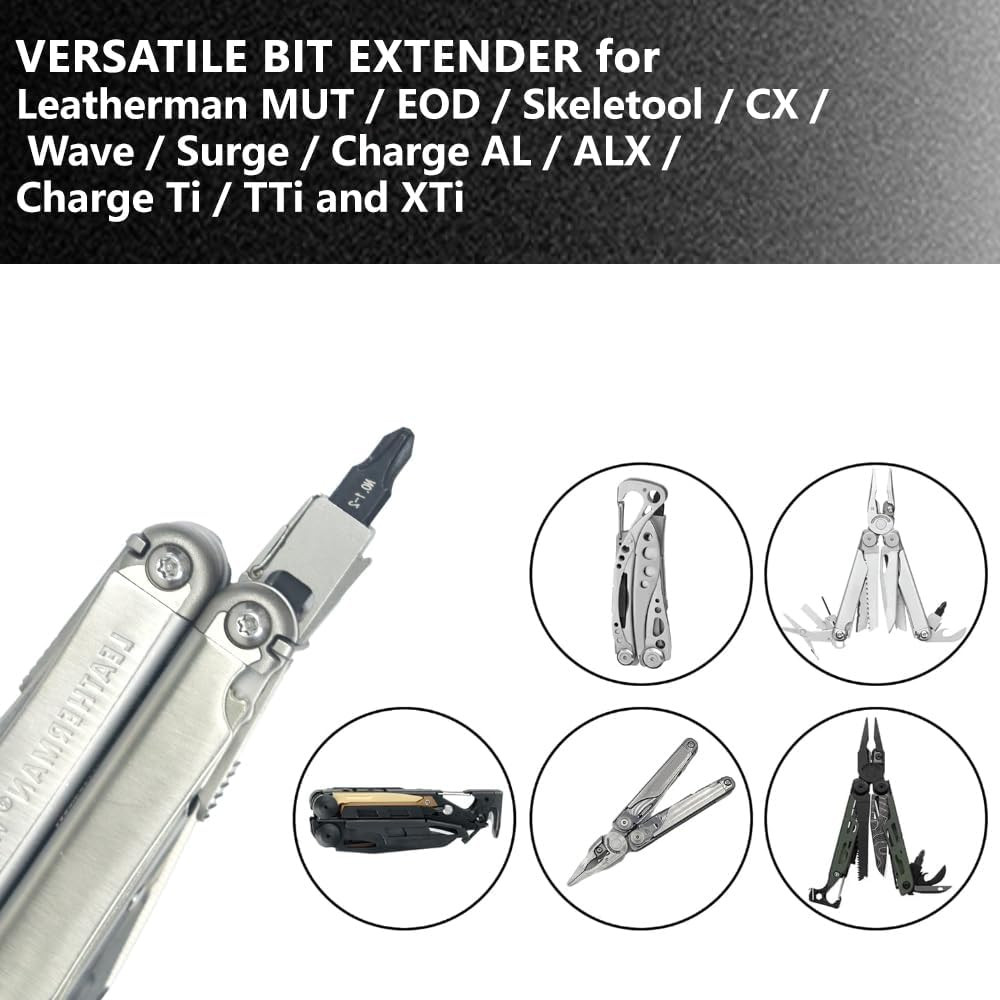 4Pack Replacement Flat Bit Kit for Leatherman,Two-Sided Screwdriver Bit- Long Ph