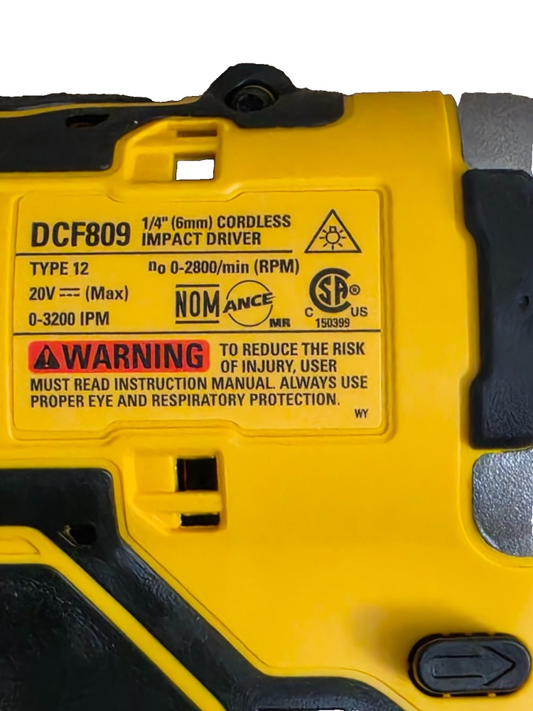 DeWALT DCF809 20V MAX Atomic 1/4" Brushless Impact Driver, Tool Only, Open Box