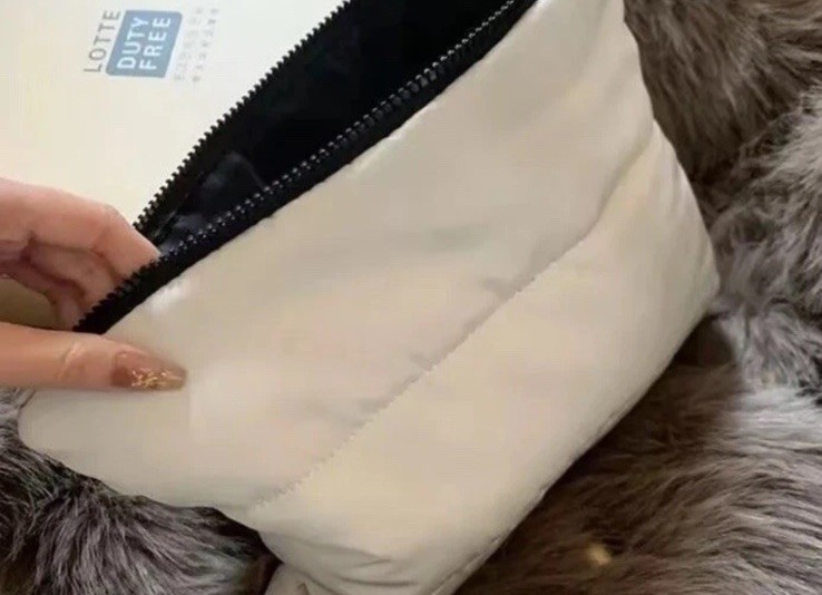 Beauty Pouch White Chanel VIP Cosmetic Makeup Case Organizer New