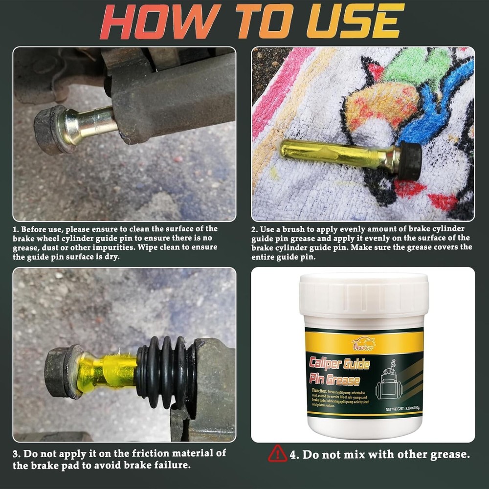 Brake Guide Pin Grease 5.29oz, High-Performance 1pack
