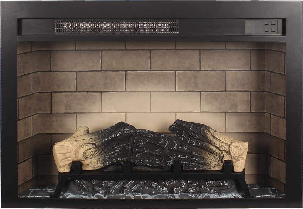 28 In Electric Fireplace Insert 3D Multicolored Flames Timing Function 400 Sq ft