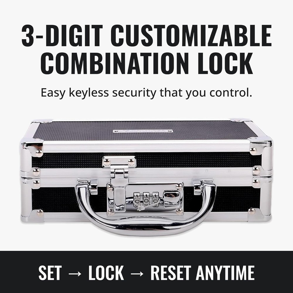 Portable Lock Box with Combination Lock