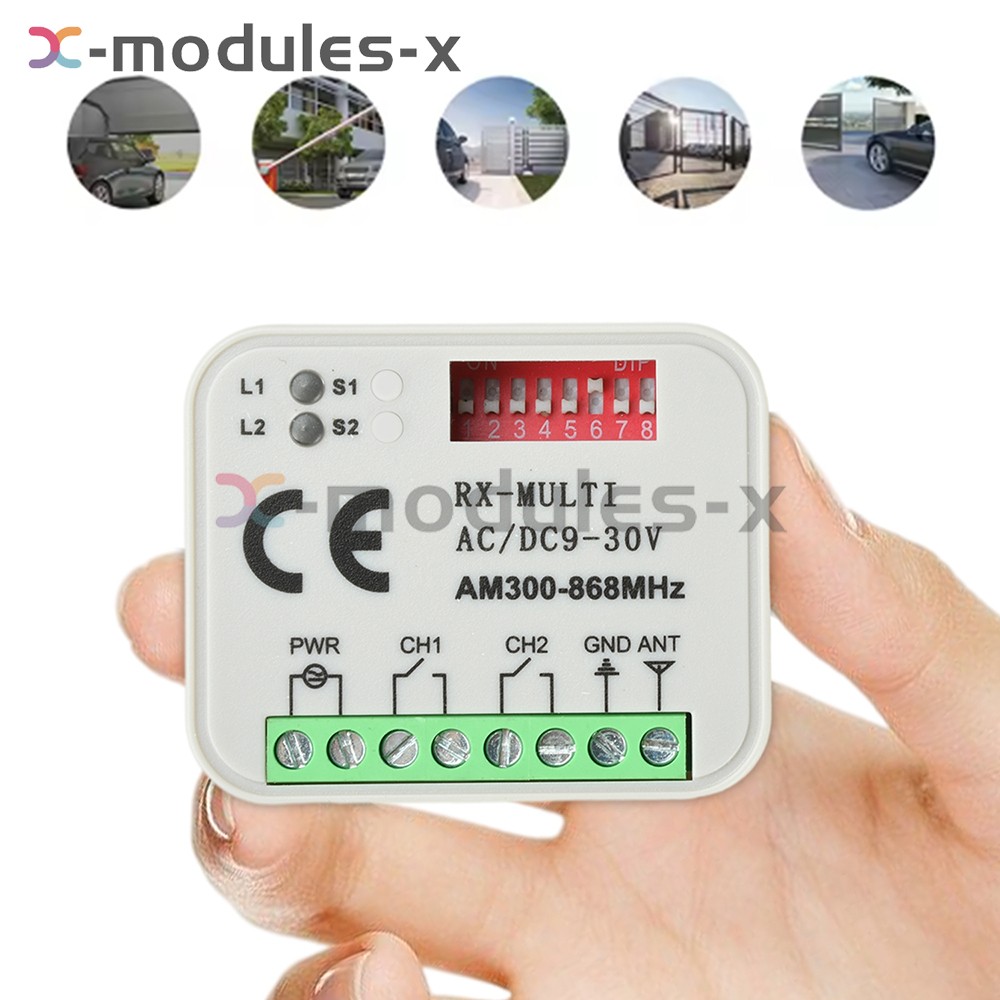 Universal 300-868MHz Multi-Frequency Receiver Switch Controller AC/DC On/Off