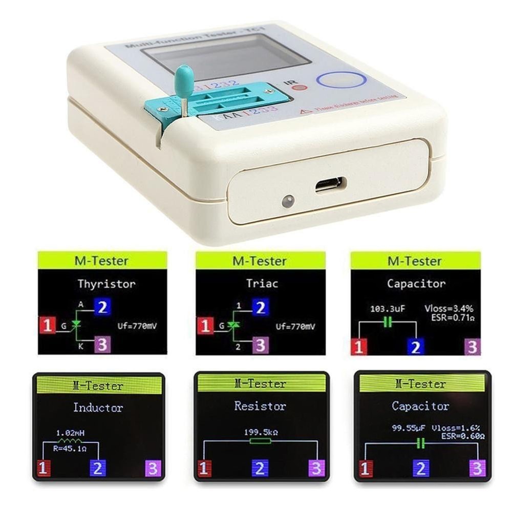 Colorful 1 8in TFT Screen Transistor Tester for Accurate Component Testing