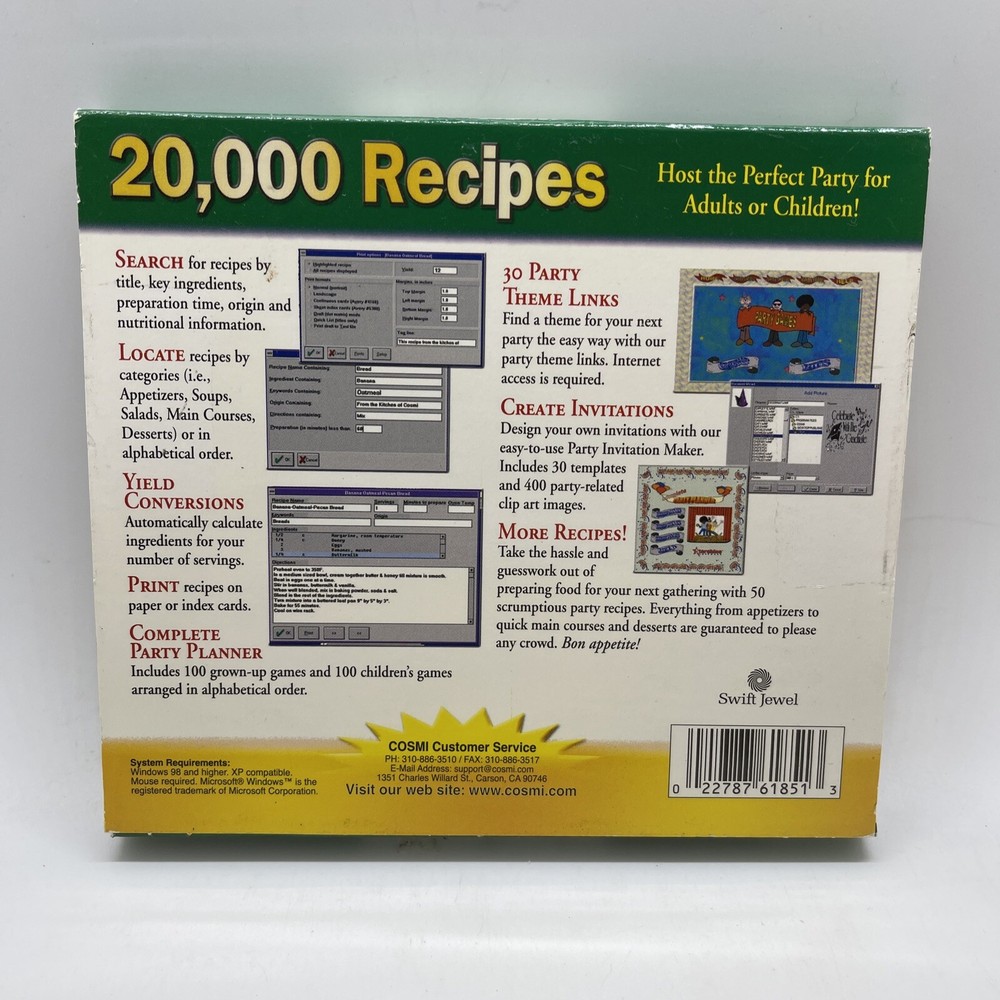 20,000 Recipes PC CD-ROM Reference Disc