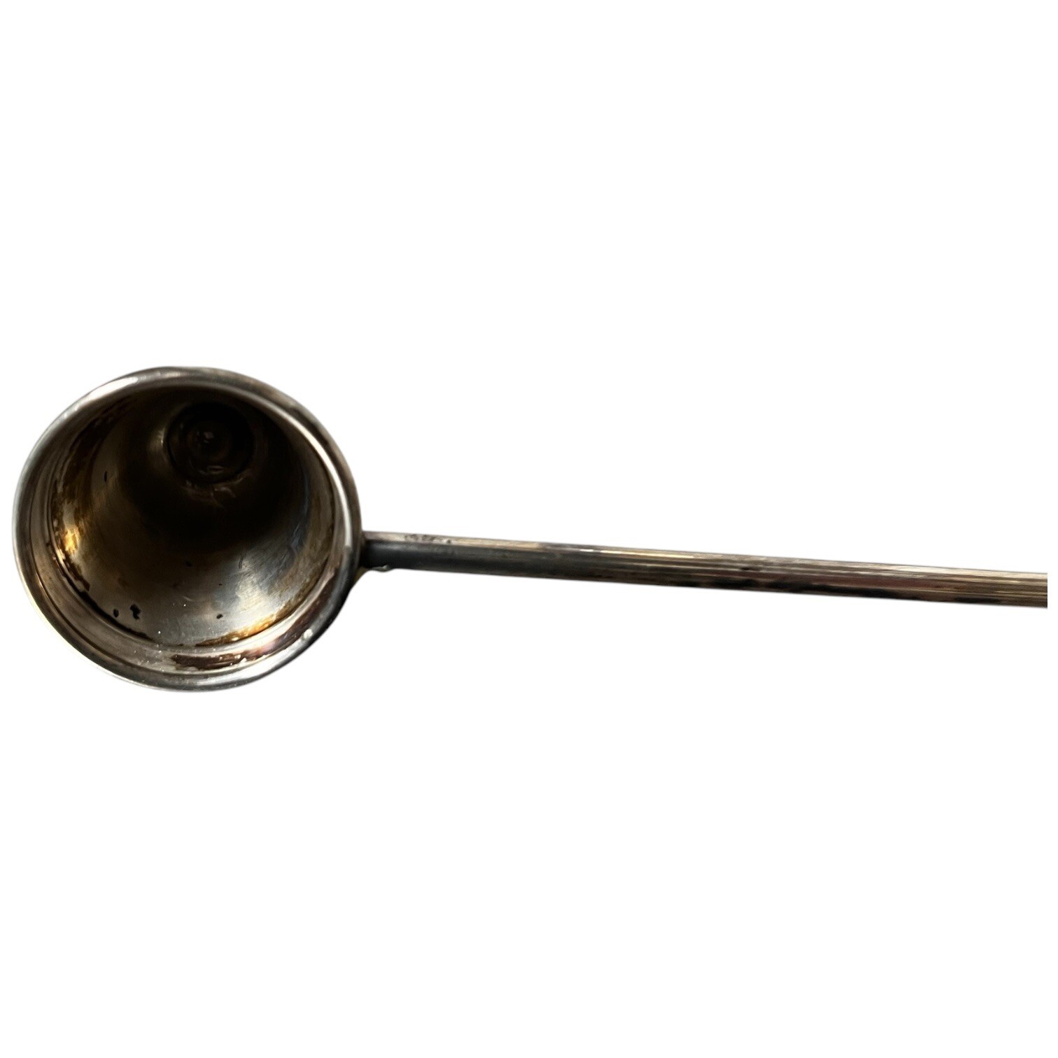 Vintage WEB Sterling Silver Candle Snuffer Bell Style Top Wood-Turned Handle