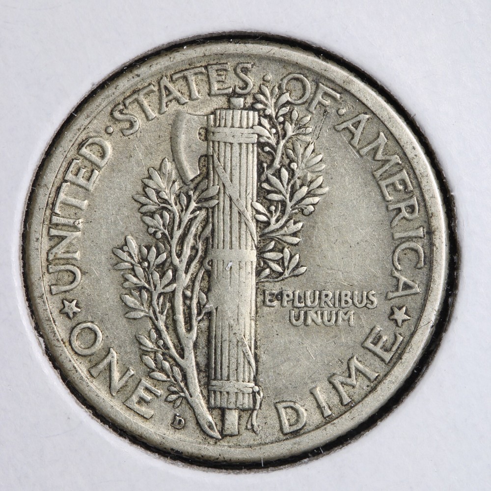 1918-D Mercury Silver Dime CHOICE AU E252 VNB