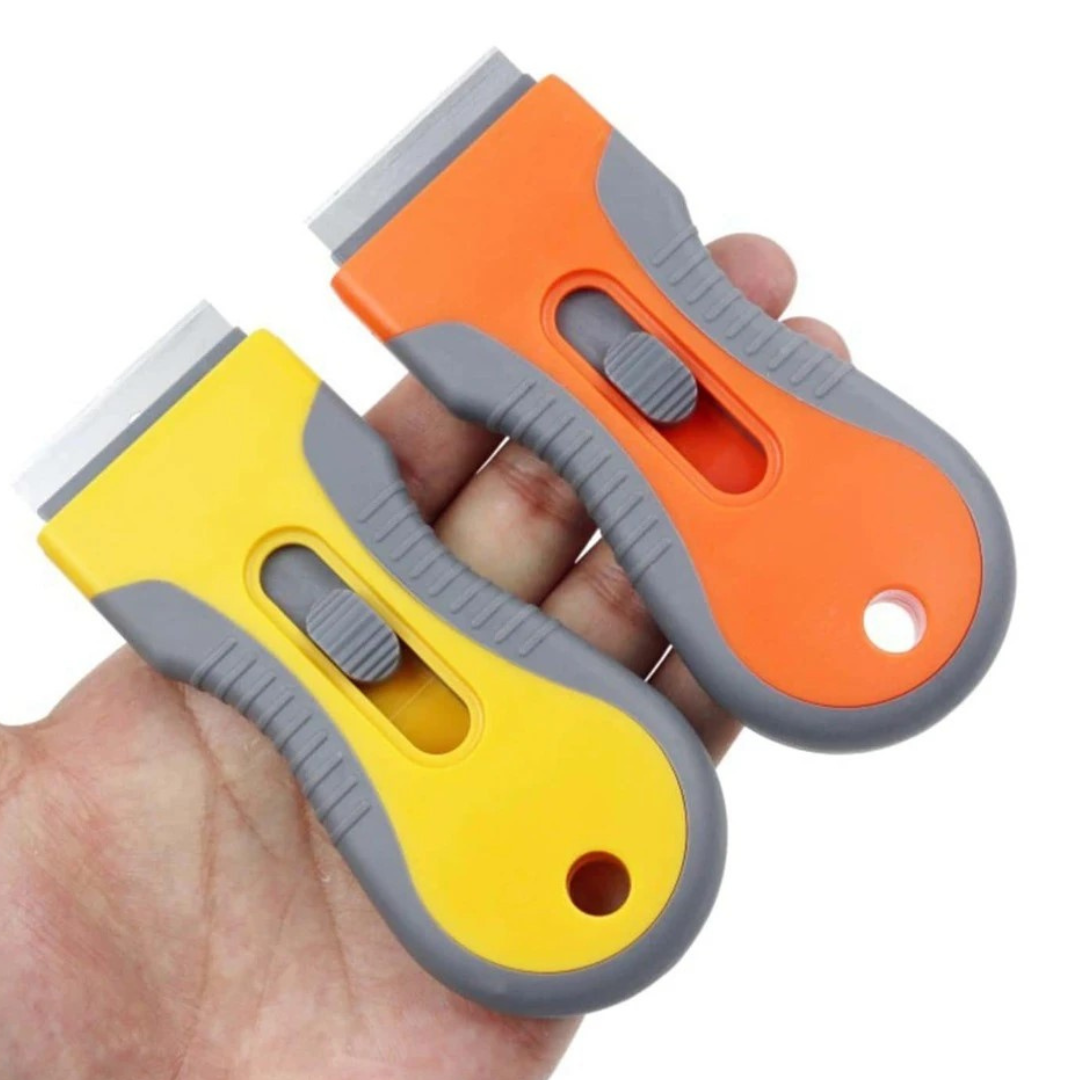Razor Blade Scraper Tool Retractable Multipurpose Two Tone Cleaning Tools (1 pc)