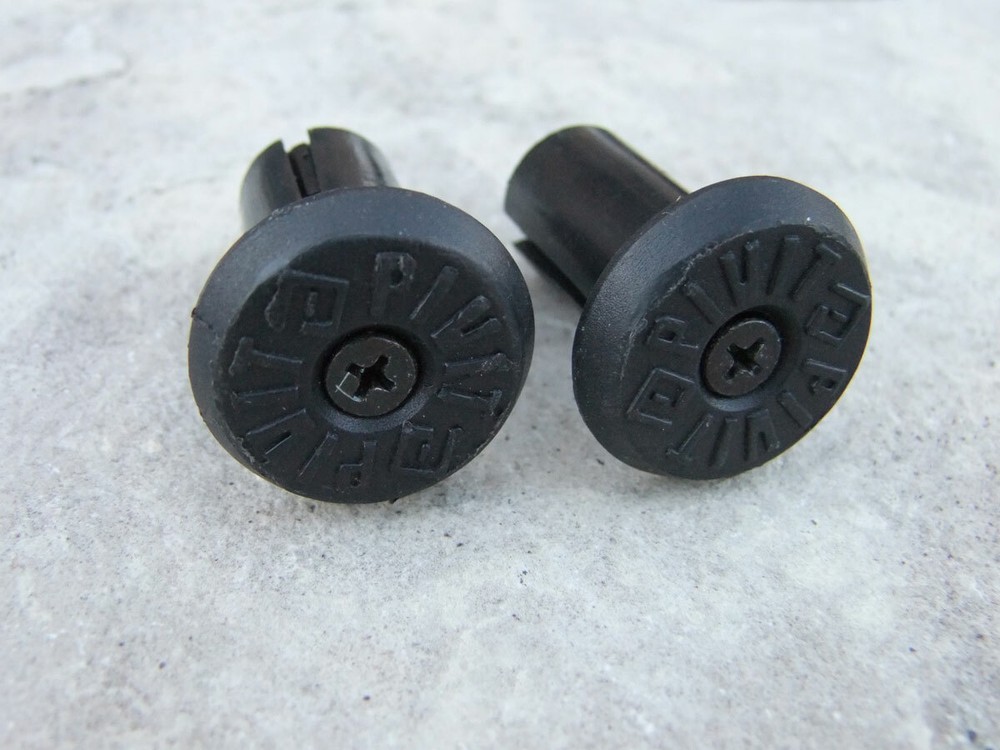 Pivit Bicycle Handlebar End Plugs, One Pair, Black