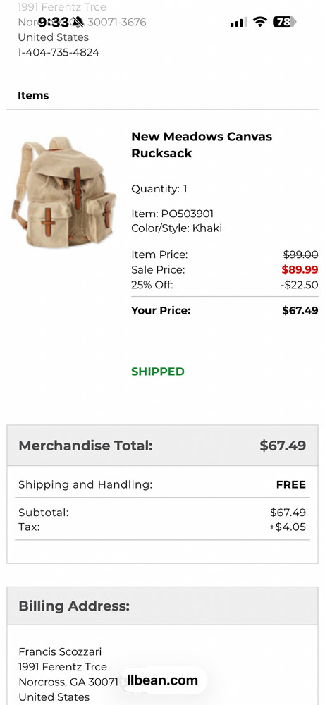 New Meadows Canvas Rucksack