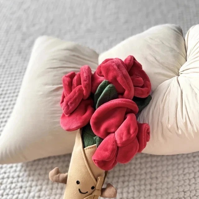 Jellycat Amuseable Rose Bouquet Plush NWT Valentine’s Day Gift