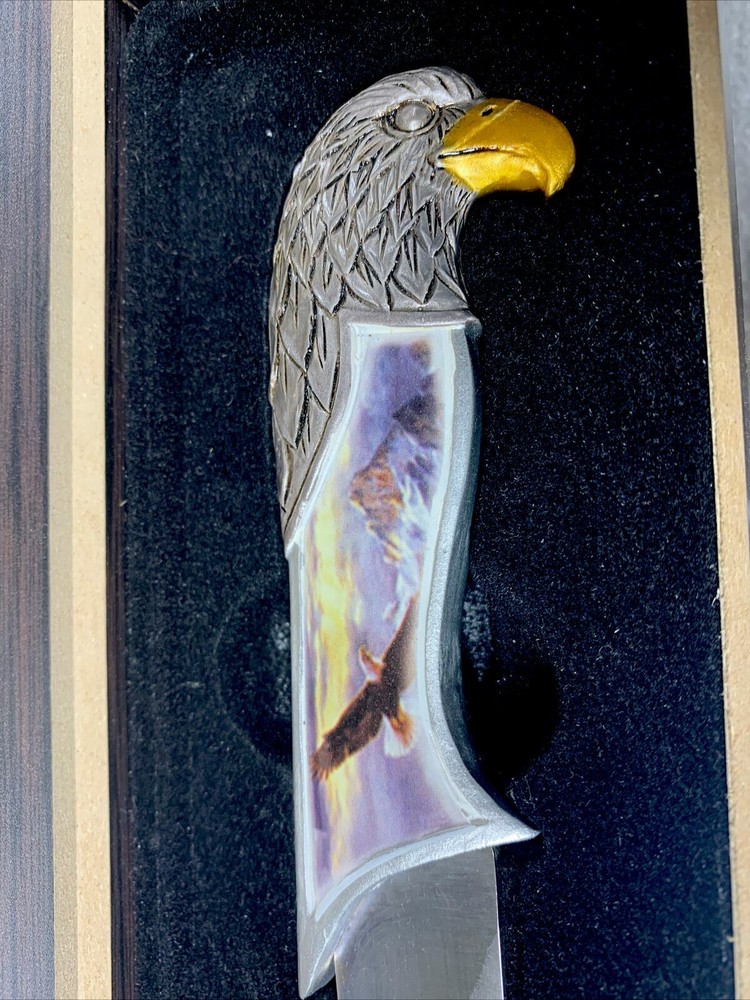 Knife With eagle head handle & Wooden Box