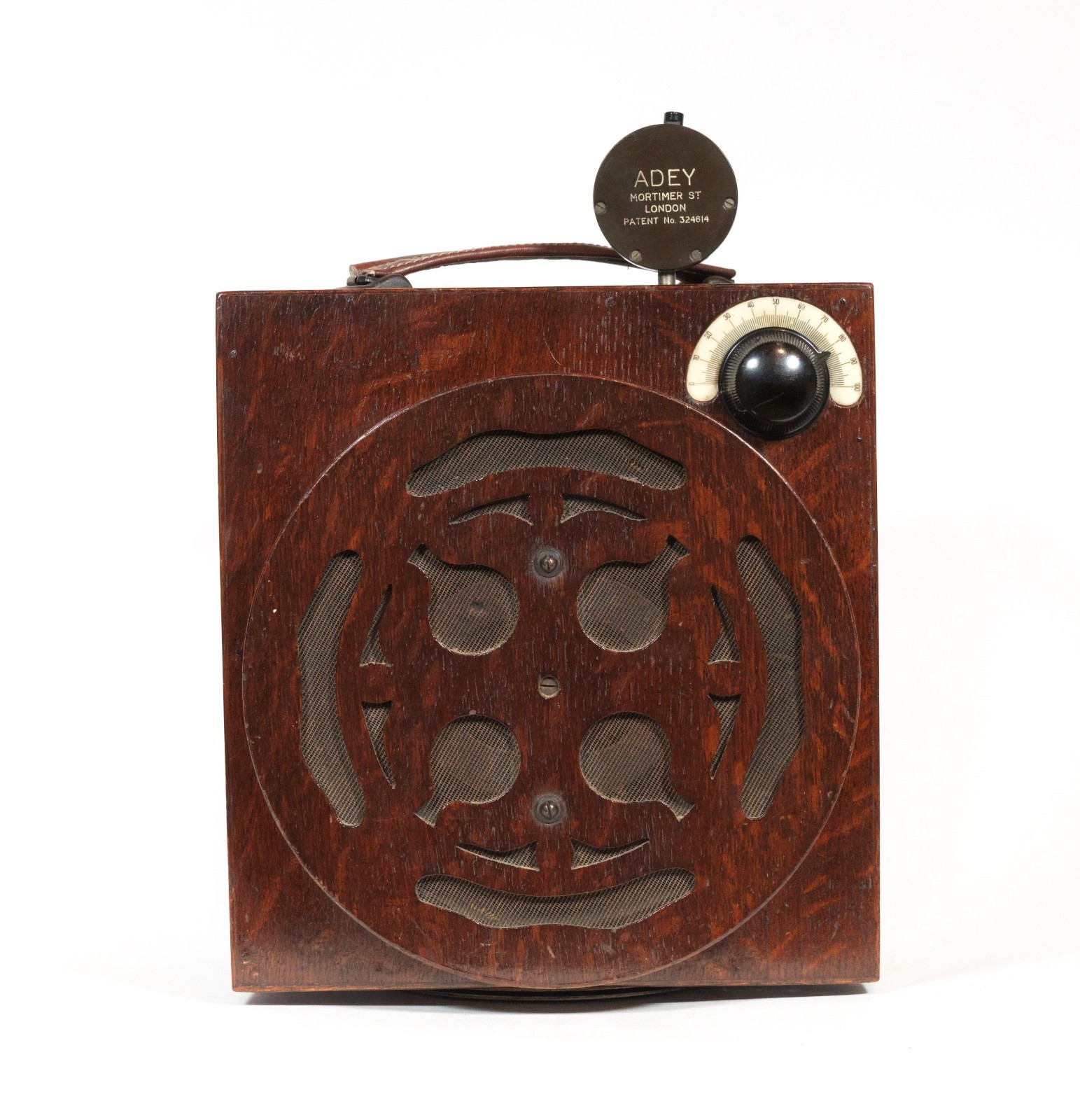 Tiny, Ingenious 1932 Adey All-In-One Portable Radio w/Multi-Function Control Key