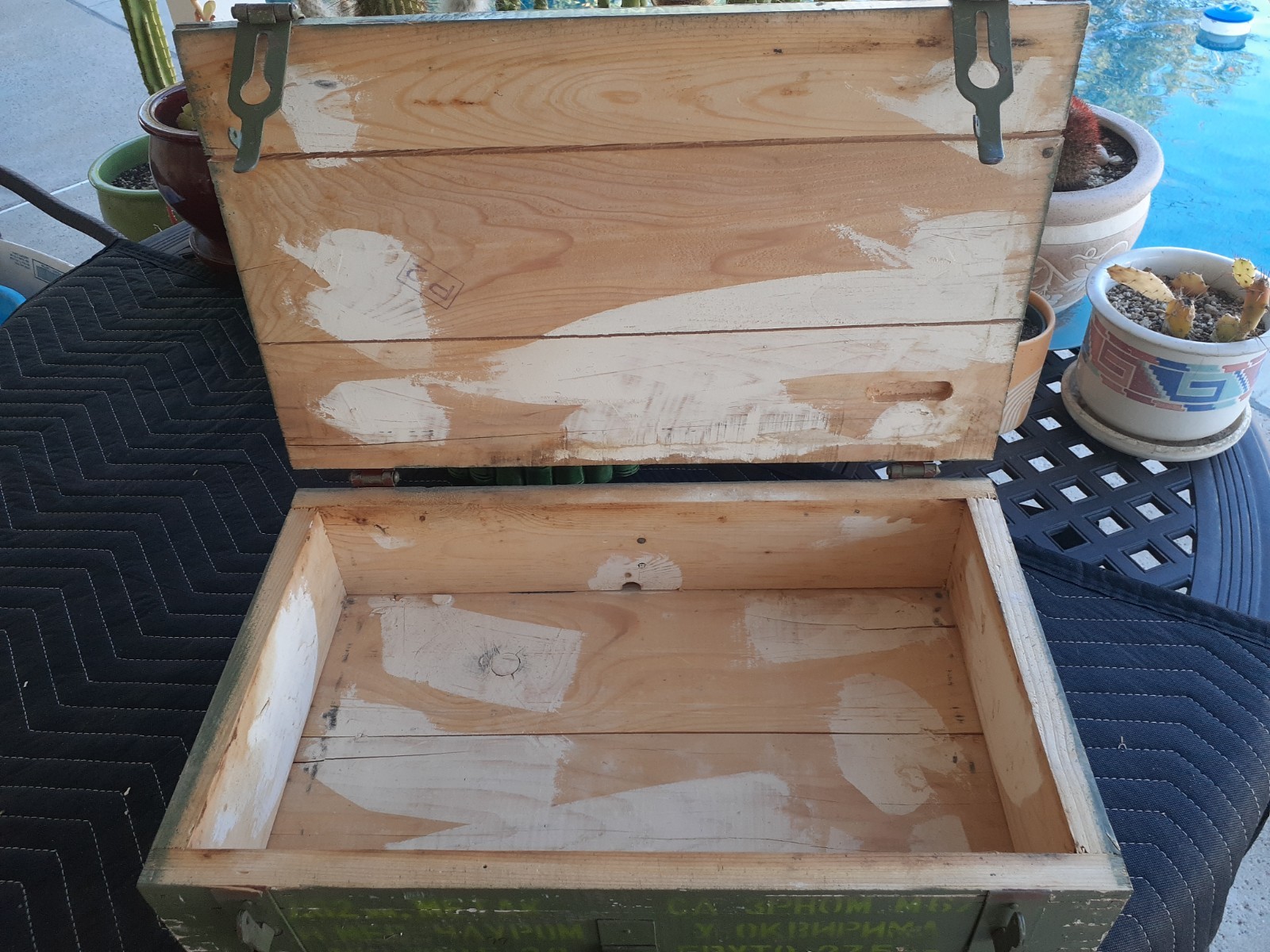 Vintage Military Wooden Crate 7.62MM M67 Green Ammo Box Serbian Russian ???