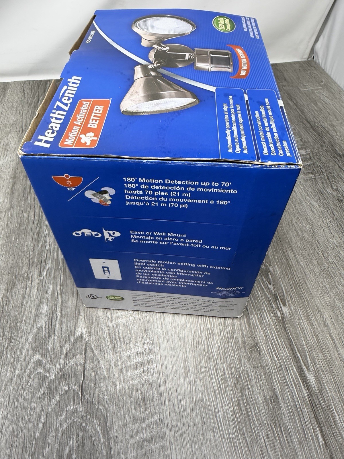 Heath Zenith 180° Motion Sensor Outdoor Security Light Bronze HZ-5412-BZ NEW OB