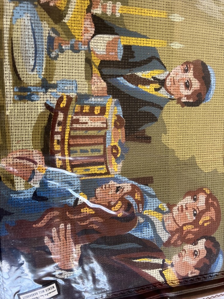 needlepoint canvas handpainted