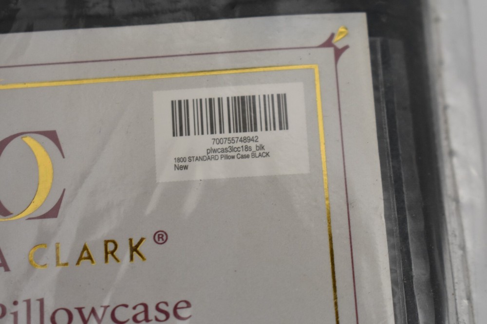 Clara Clark Pillow Cases Standard Size Black 2 Pack Lightweight Microfiber
