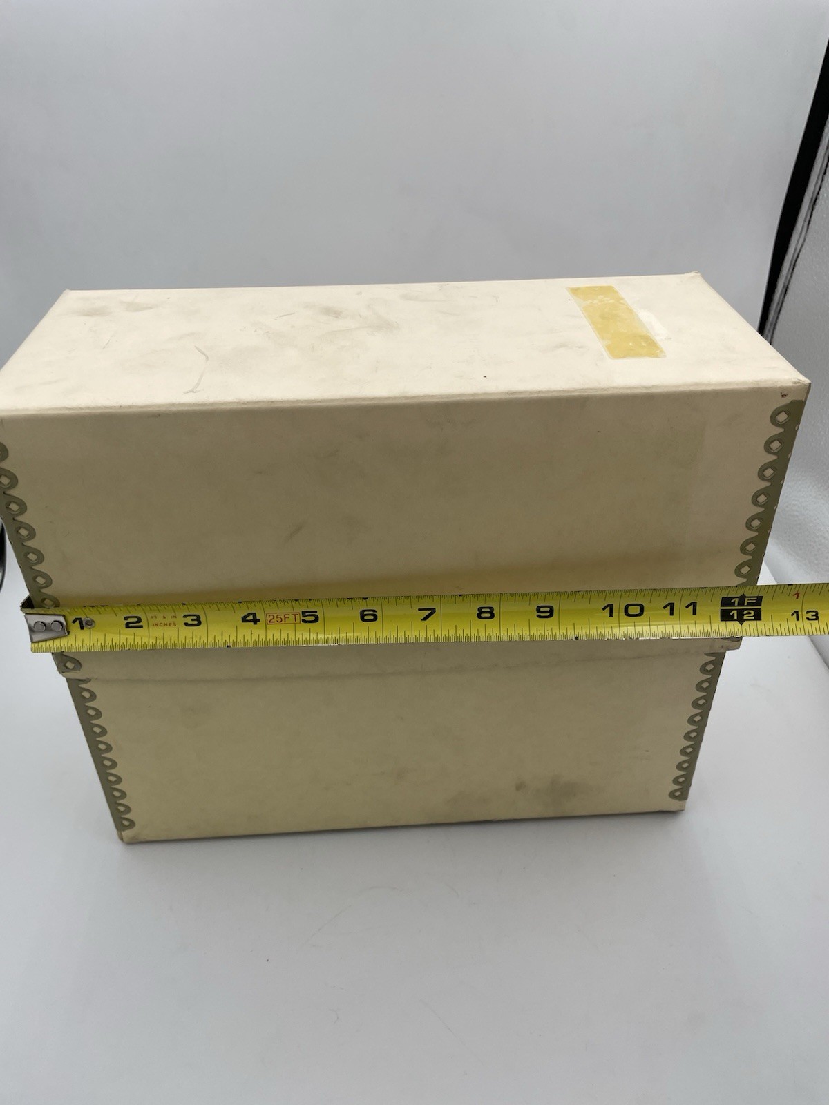 Vtg Archival Storage Box Metal Edge Archival Boxboard AcidFree 12.5x10.5x5