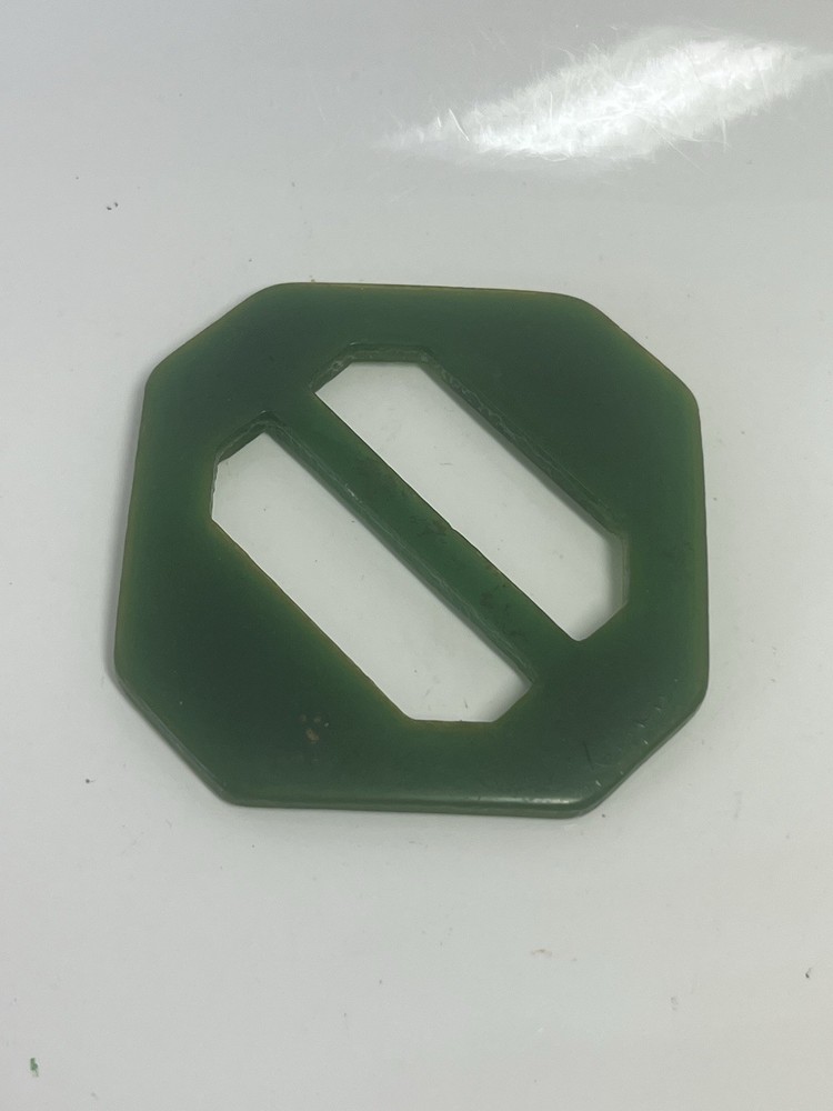 Vintage Green Bakelite Fabric Belt Loop Clip