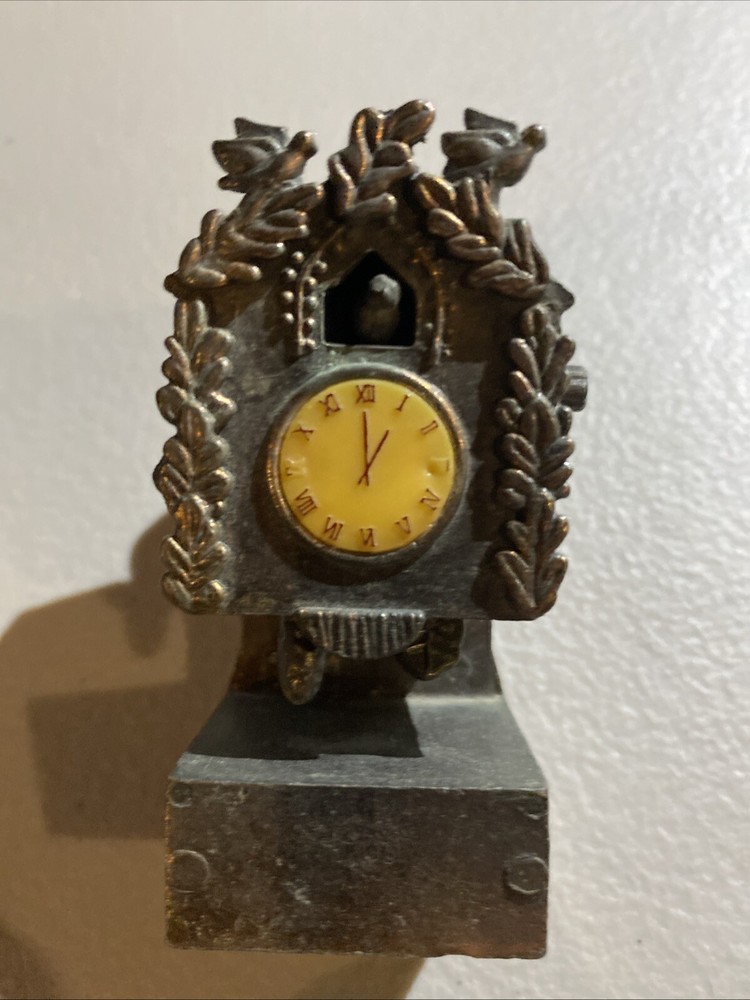 Vintage Mini Cast Iron  Cuckoo Clock Pencil Sharpener