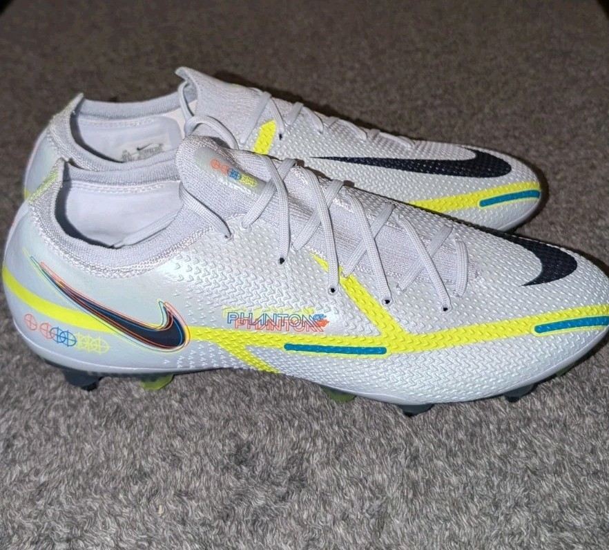 Nike Phantom Gt2 Elite Sg Pro Ac Anti Clog Football Grey-Blue Sz10.5 DC0753-055