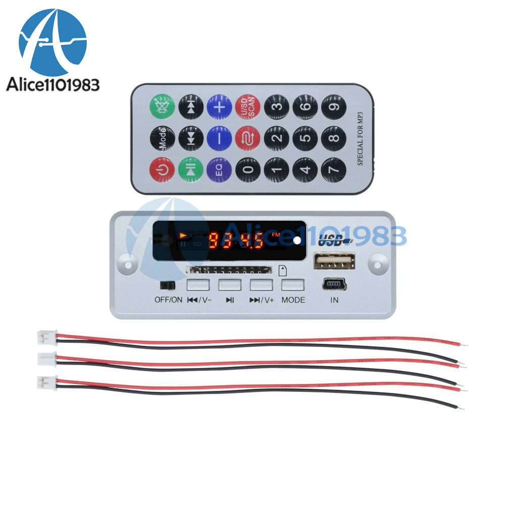 Digital 5V LCD MP3 Wireless Decoder Board USB TF SD Audio Module FM Radio Kit