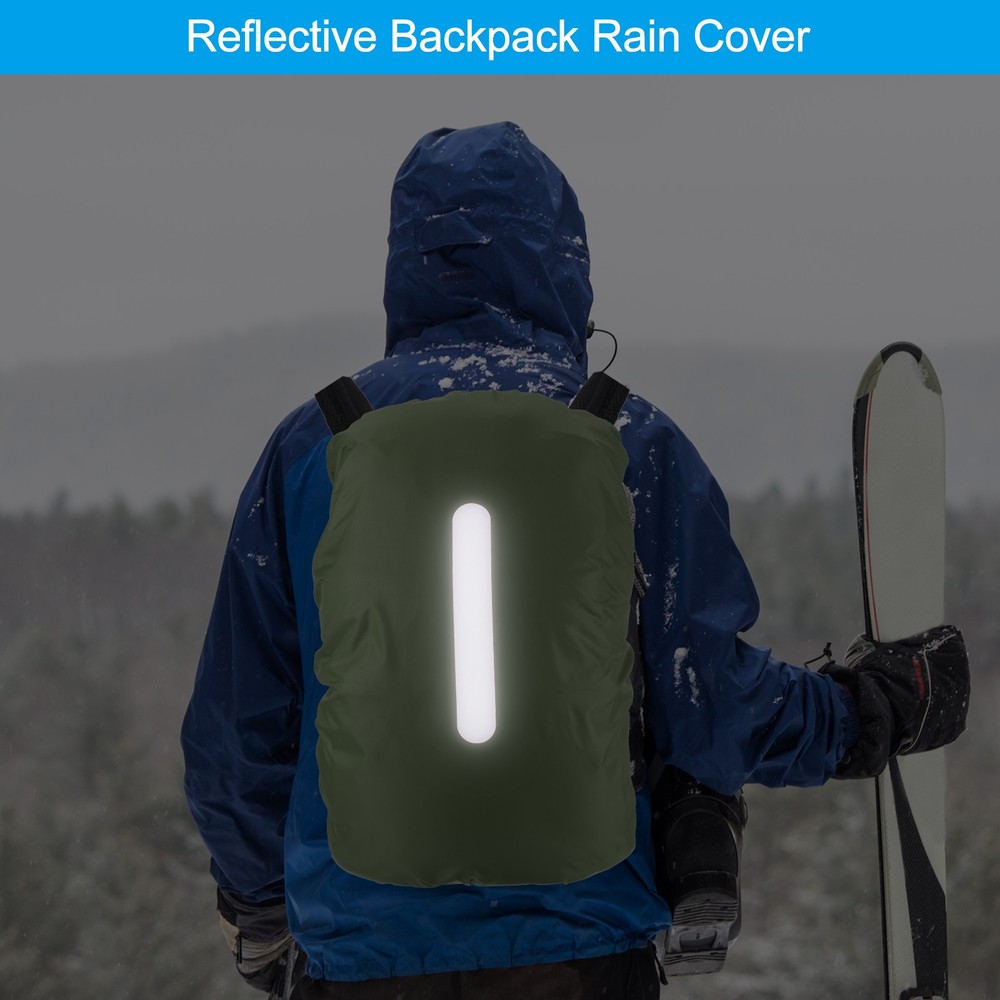 40-50L Waterproof Backpack Rain Cover with Vertical Strap M Olive