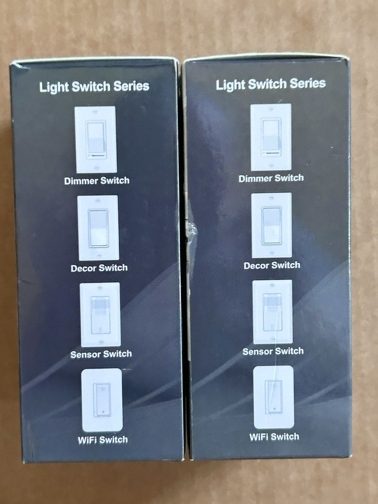Bestten Light Switch 2-CT Single Pole Decorator Wall Light Switch With Wallplate