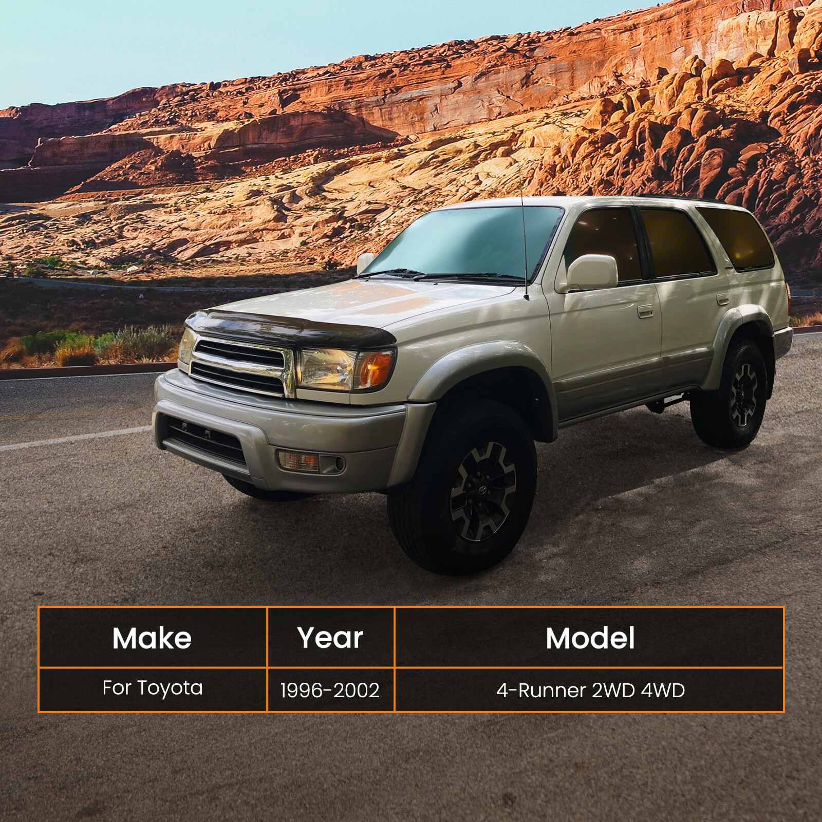 Adjustable Rear Control Arms + Track Bar for Toyota 4-Runner 1996-2002 2WD 4WD