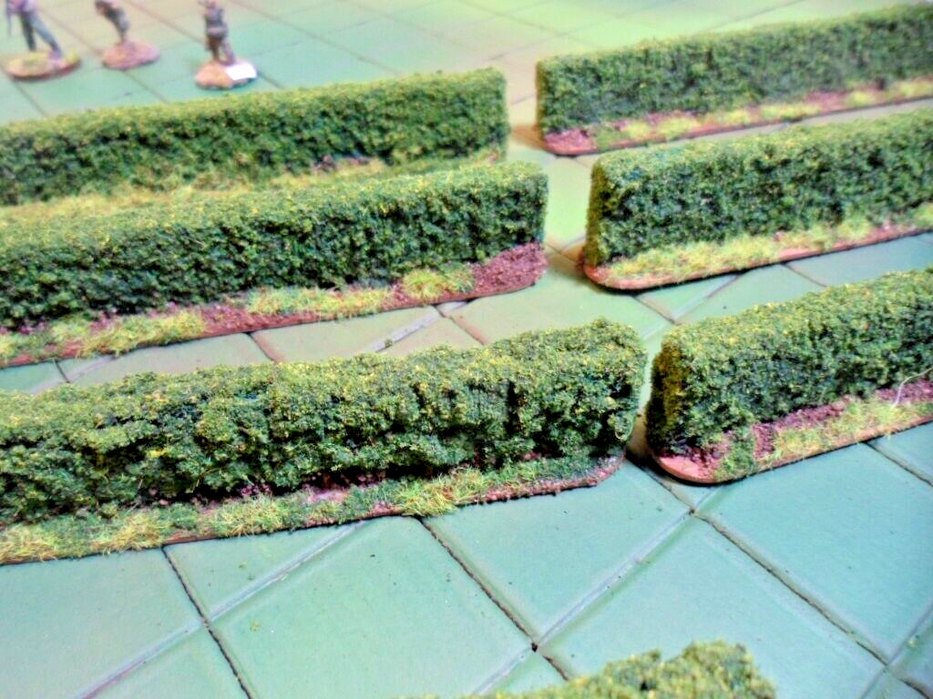 Wargame Terrain Hedges 28mm 25mm Painted lot of 10 pcs
