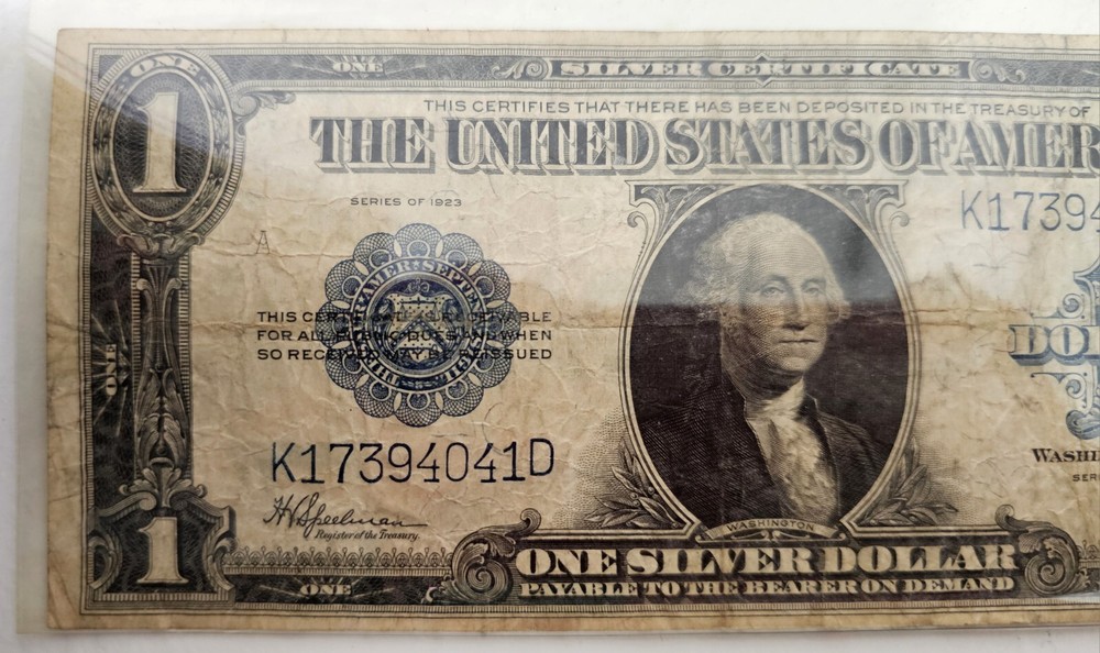 1923 Blue Speelman White $1 Silver Certificate