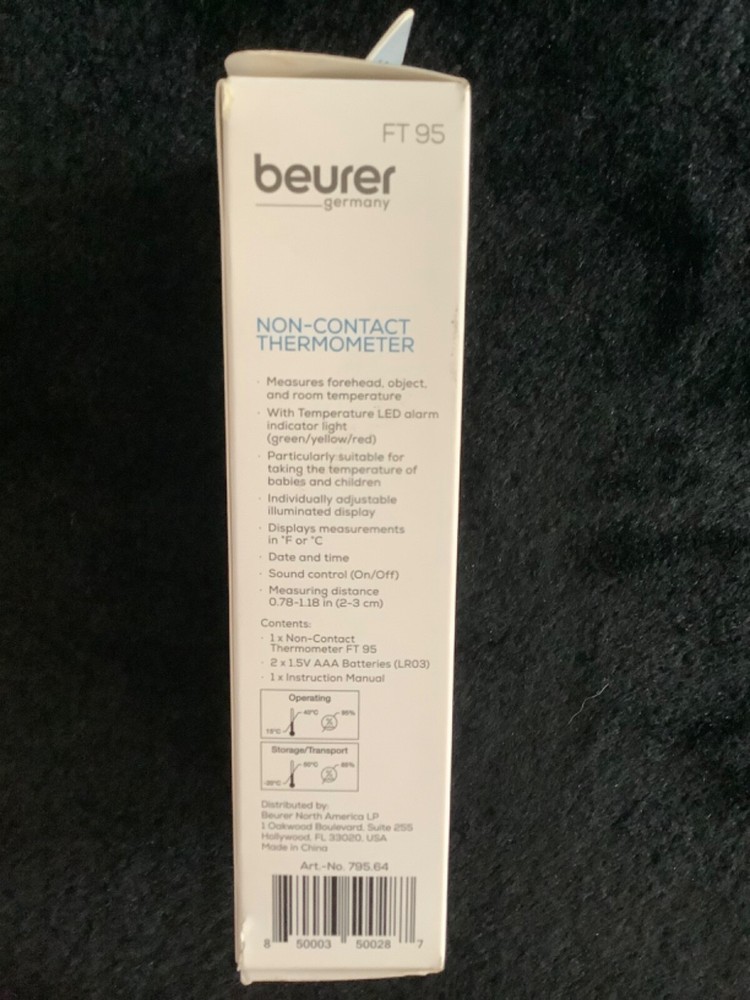 Beurer FT95 Non-Contact Thermometer Bluetooth