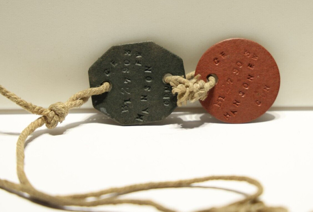 WWII Canada Dog Tags on Original String