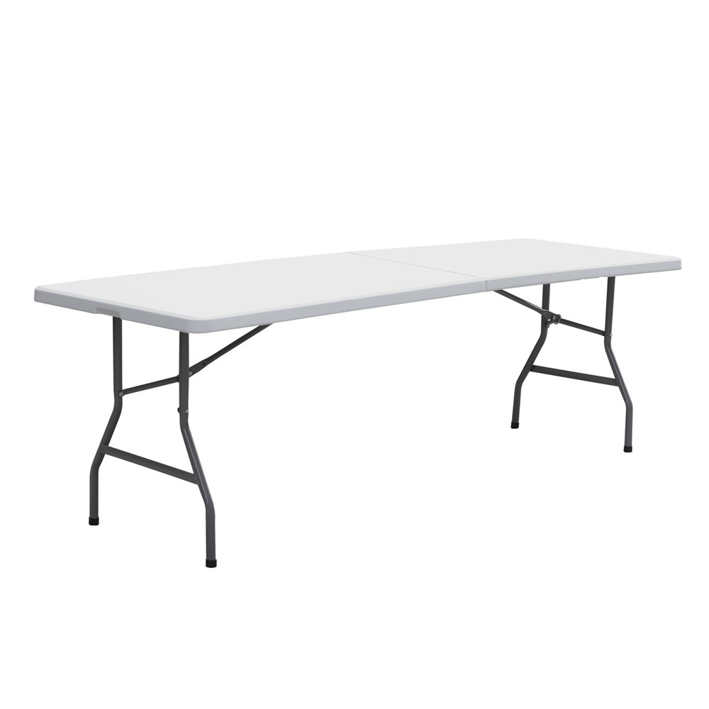 8FT Folable Camping Table w/Handle Safety Lock Dining Table Picnic Camping Table