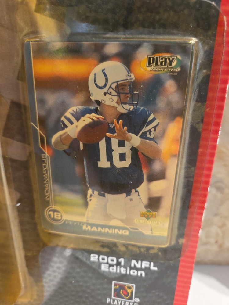 Peyton Manning Bobblehead Play Makers by Upper Deck includes collectible card