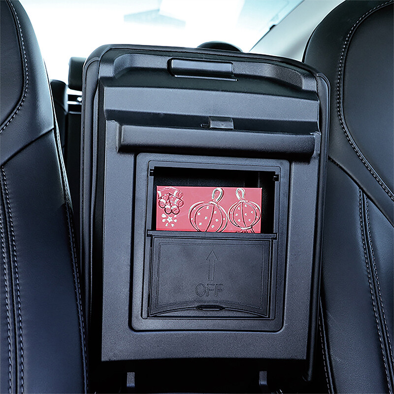 Car Storage Box Center Armrest Box Cup Holder Console Hidden Organizer Accessory