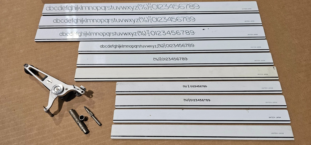 unitech lettering set