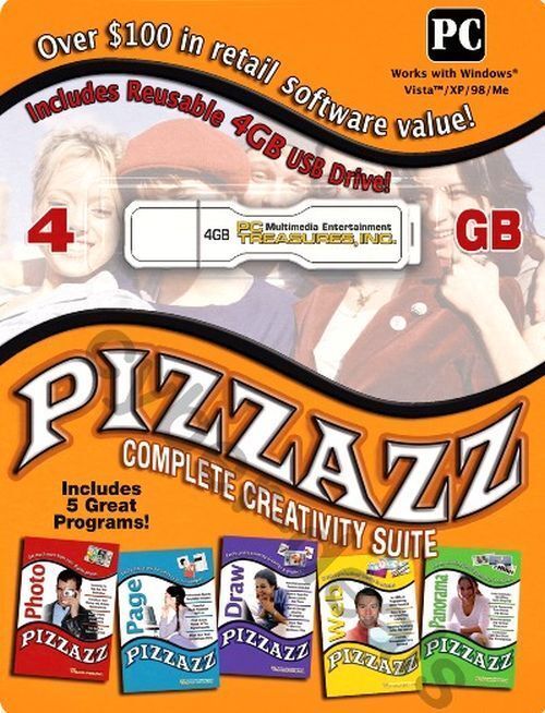Pizzazz Complete Creativity Suite - 5 Publishing Programs on Resuable USB Drive