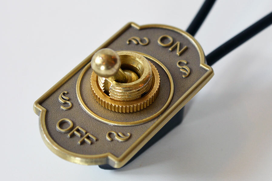 Switch Cover 103 - Antique Brass Industrial Switch Plate Steampunk Switch Panel