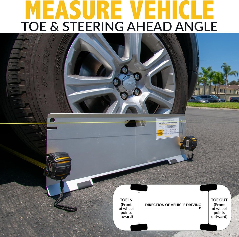 3-in-1 Toe Alignment Plates - Wheel Alignment Tool for Steer Ahead ,Thrust Angle