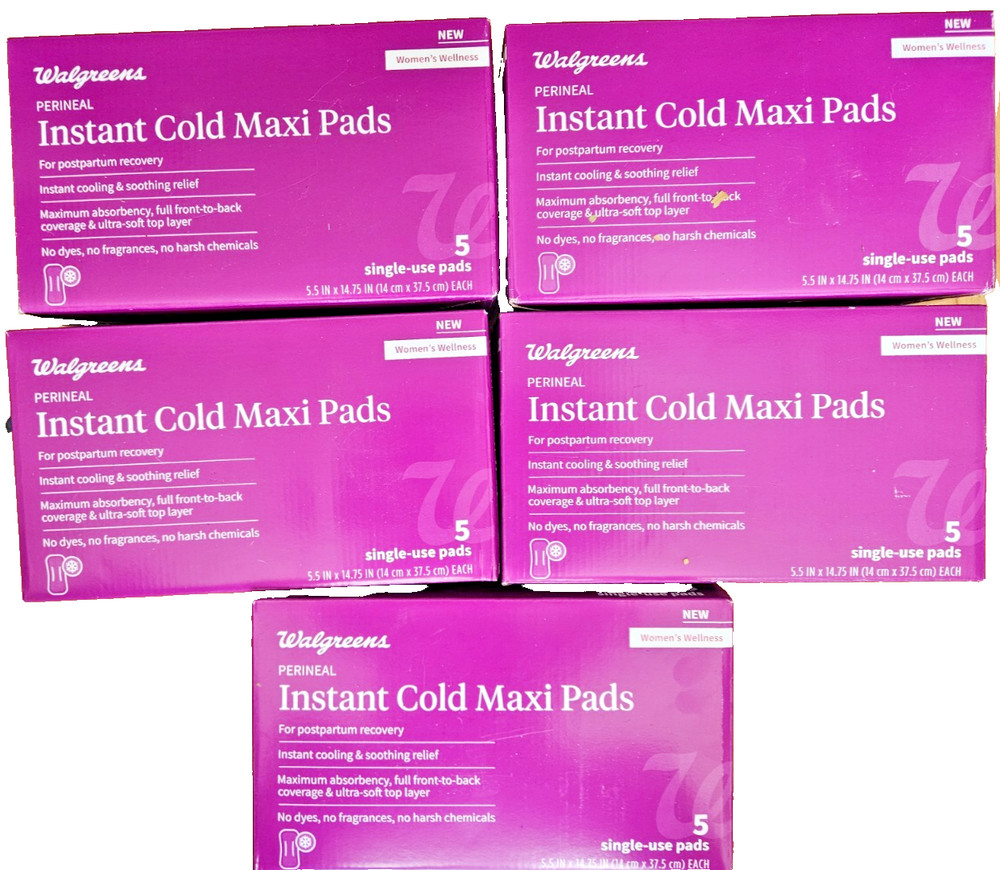 Walgreens Perineal Cold Maxi Pads 5Pc. 5 Pack