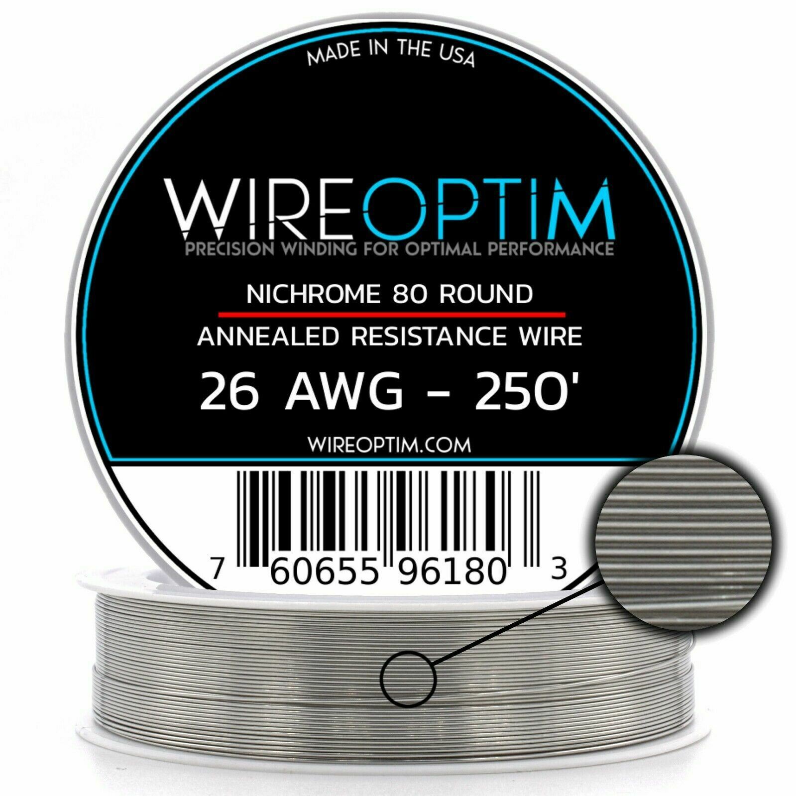 Nichrome 80 AWG 16 18 20 22 24 26 28 30 32 Gauge 25' 50' 100' 250' 500' 1000'