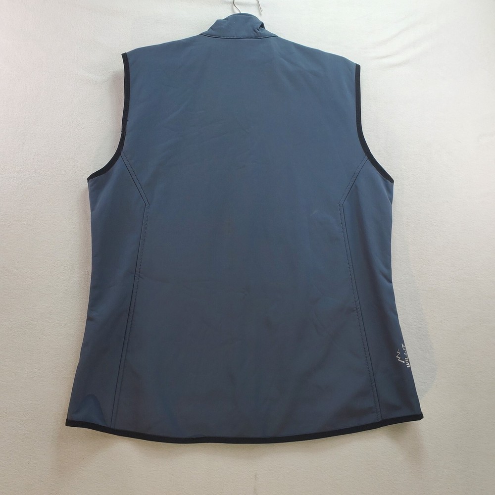 Willit Golf Vest Men's Medium Gray Polyester Stretch Fleece Softshell Full Zip