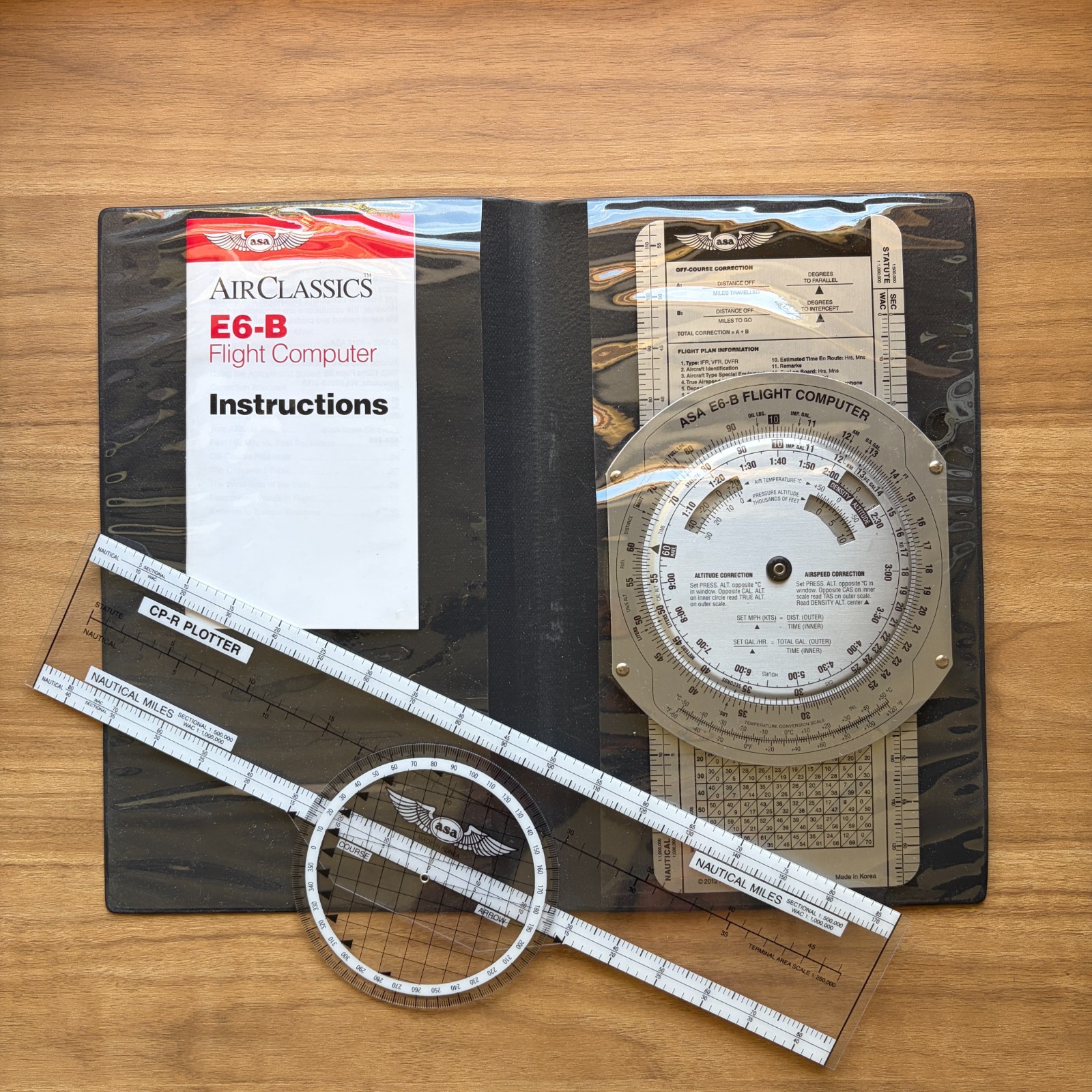 ASA Air Classics E6-B Flight Computer + Rotating Plotter CP-R