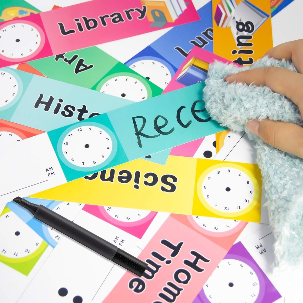Fancy Land Daily Schedule Pocket Chart Educational for...