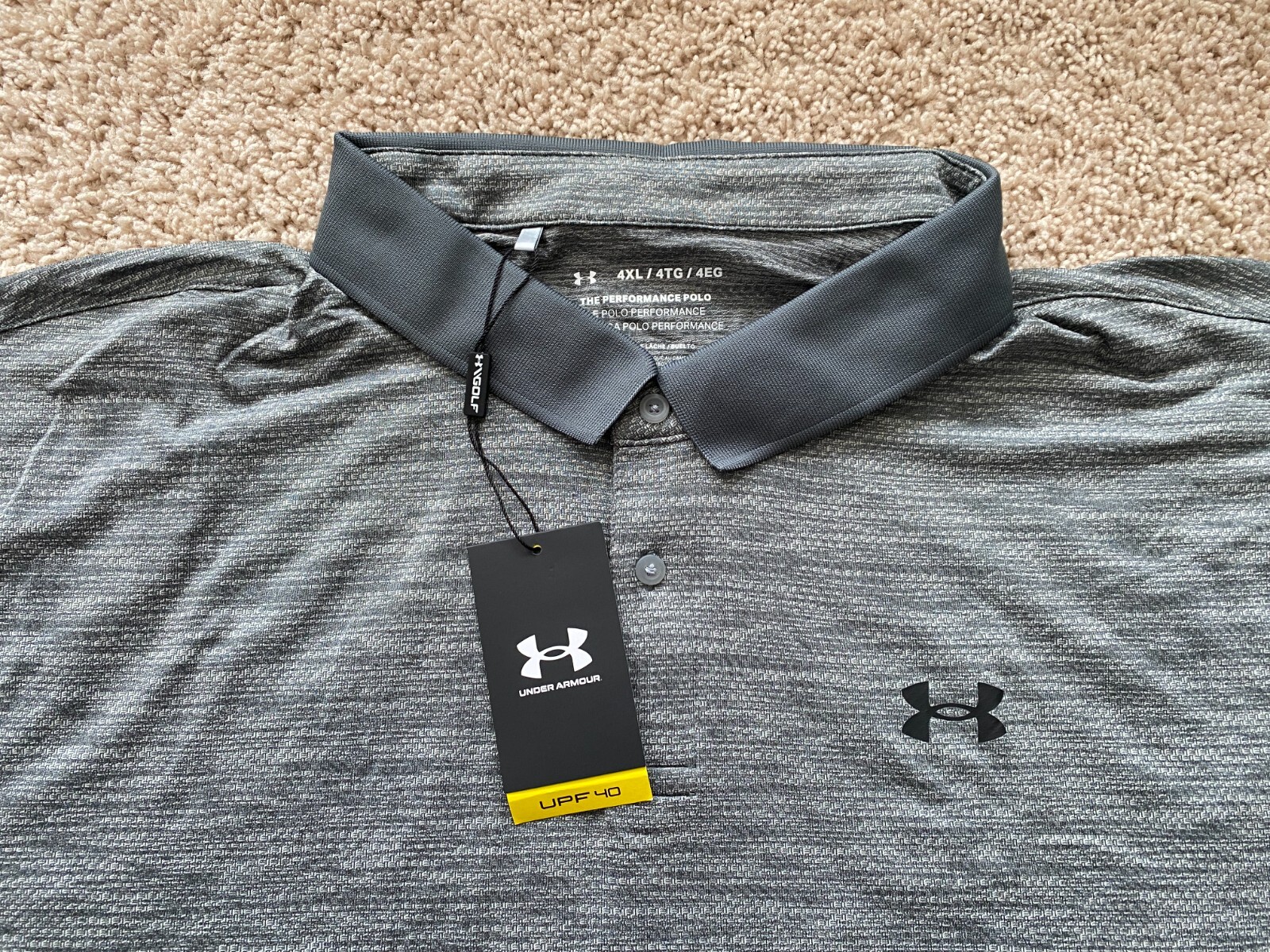 Under Armour Tech golf polo shirt men 4XL 1342080