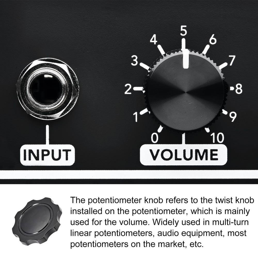 Potentiometer Control Knob Insert Shaft Switch Knobs 69x21mm/ 10mm/Black