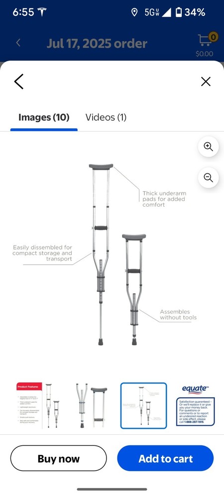 Equate Universal Crutches